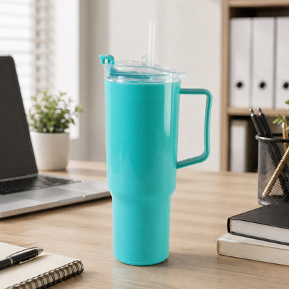 Office Desk Tumbler 1800 ml with Handle and Straw Lid – view 7