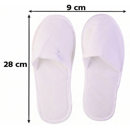 Soft Closed Toe Slippers for Hotel Spa Guest and Home White 28 x 11 cm (1 Pair) view 6