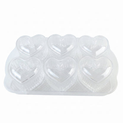 Heart shape glass bowl close view