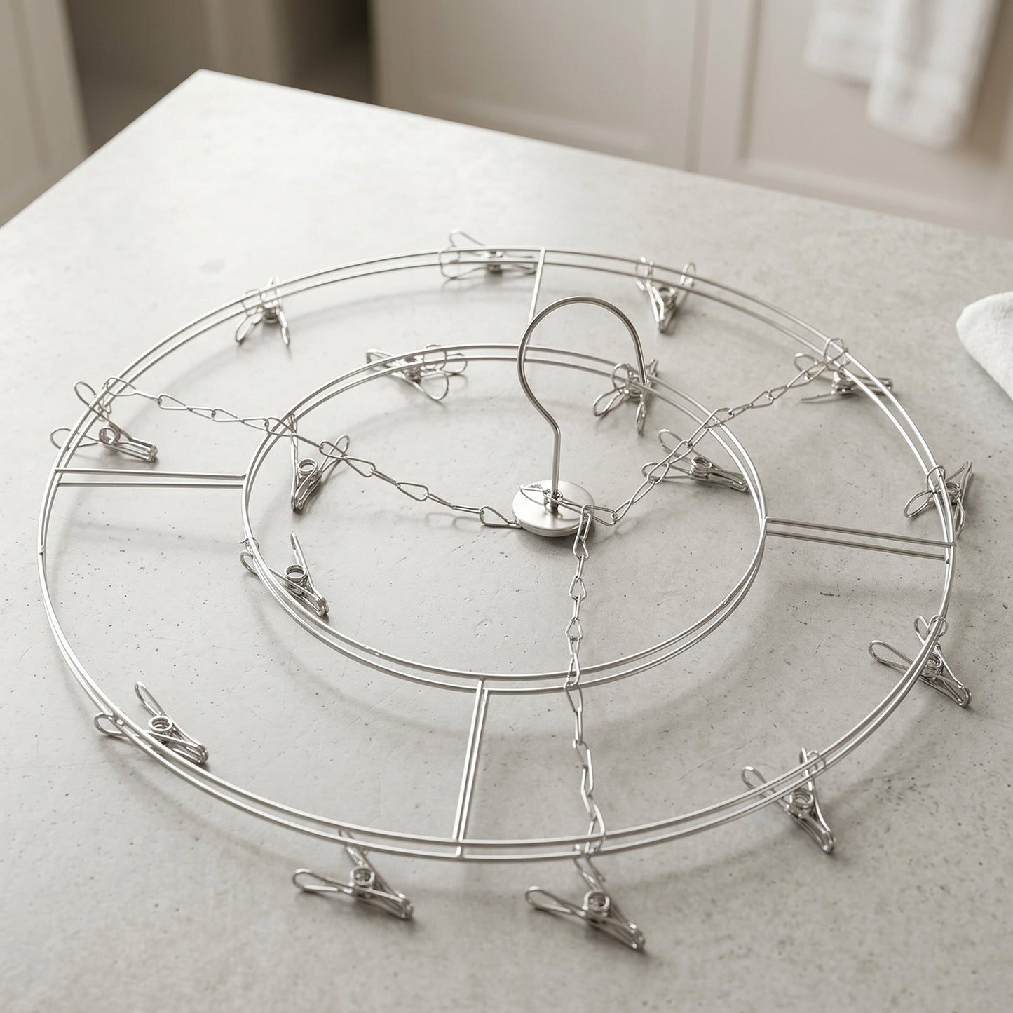 Rustproof steel clip hanger for hanging multiple items at once