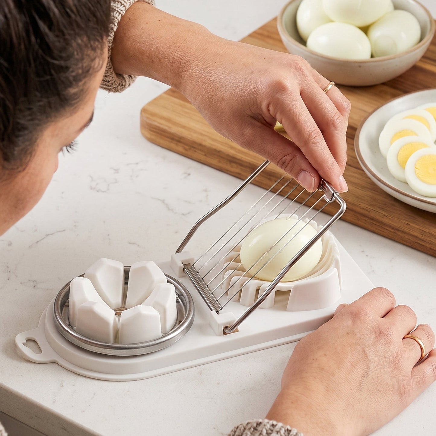 2 in 1 egg slicer wedger for eggs, cheese and soft fruit