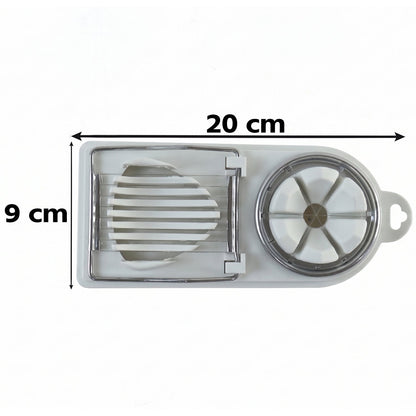 Kitchen egg slicer and wedger with sturdy stainless steel wires