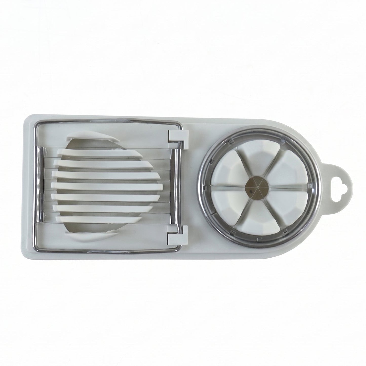 Durable steel egg slicer and wedger for salads and snacks