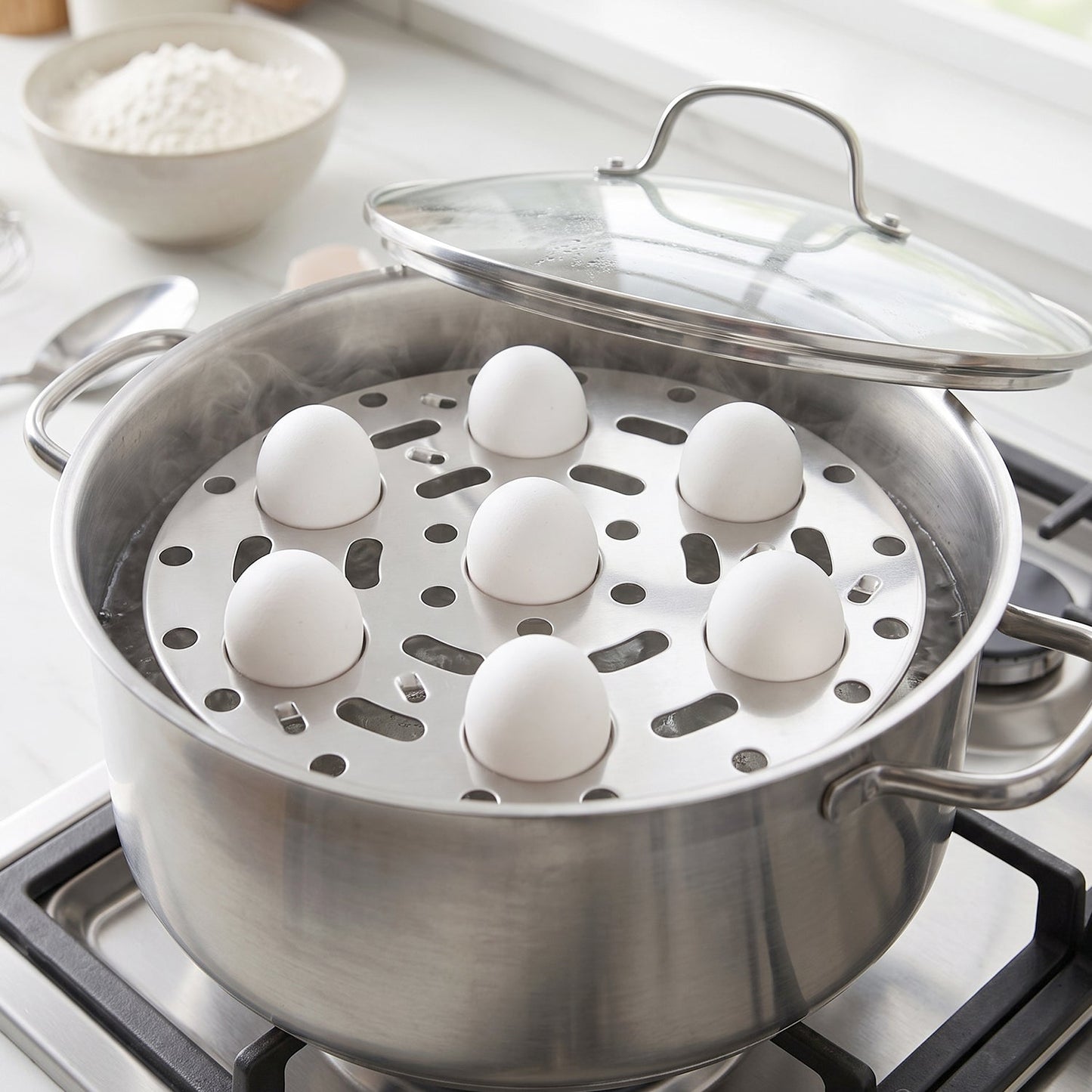 Collapsible stainless steel trivet stand for pots and pressure cookers