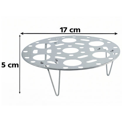 Round trivet stand for steaming eggs, momos and vegetables
