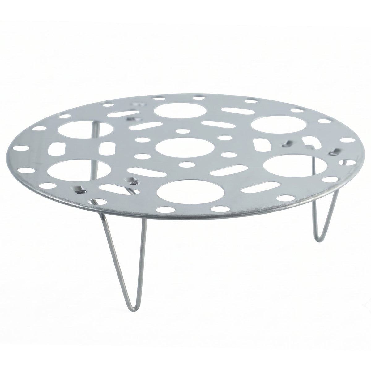Stainless Steel Round Egg Steamer Rack Folding Trivet Stand – alternate view