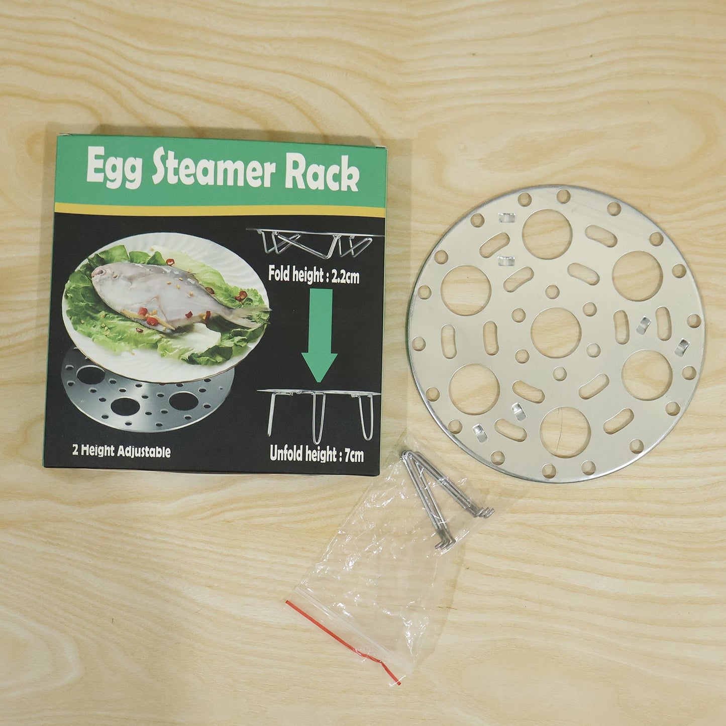 Durable round steamer trivet for eggs, idli and dumplings