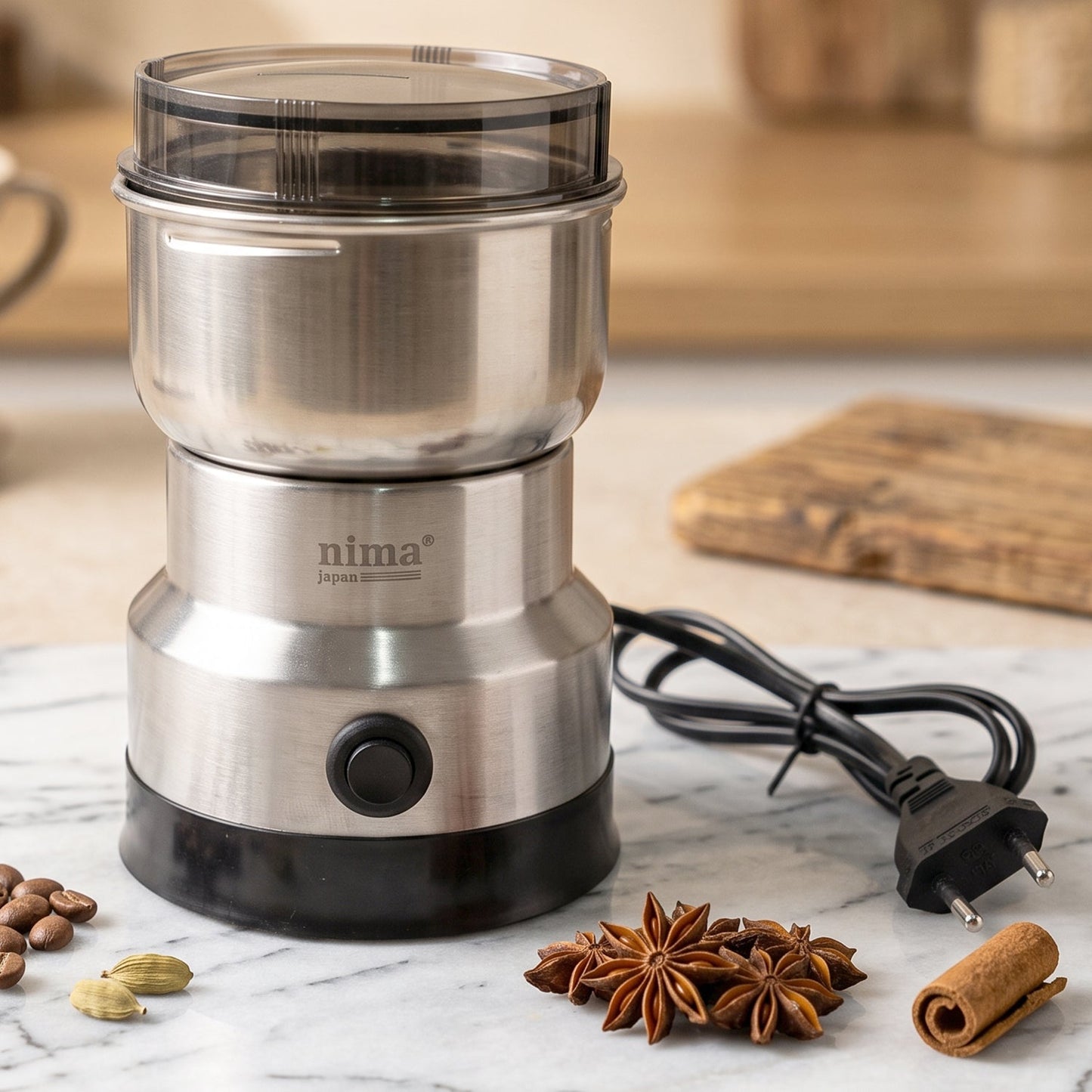 Powerful 150W grinder for coffee, chilli, turmeric and masala
