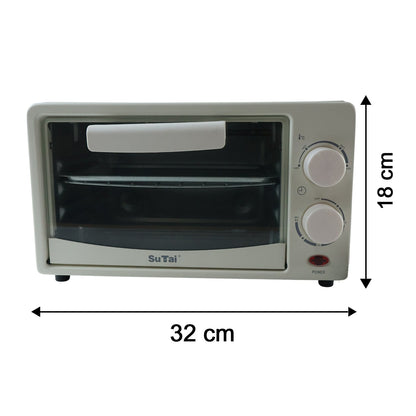 Electric baking oven with temperature control and 12L capacity