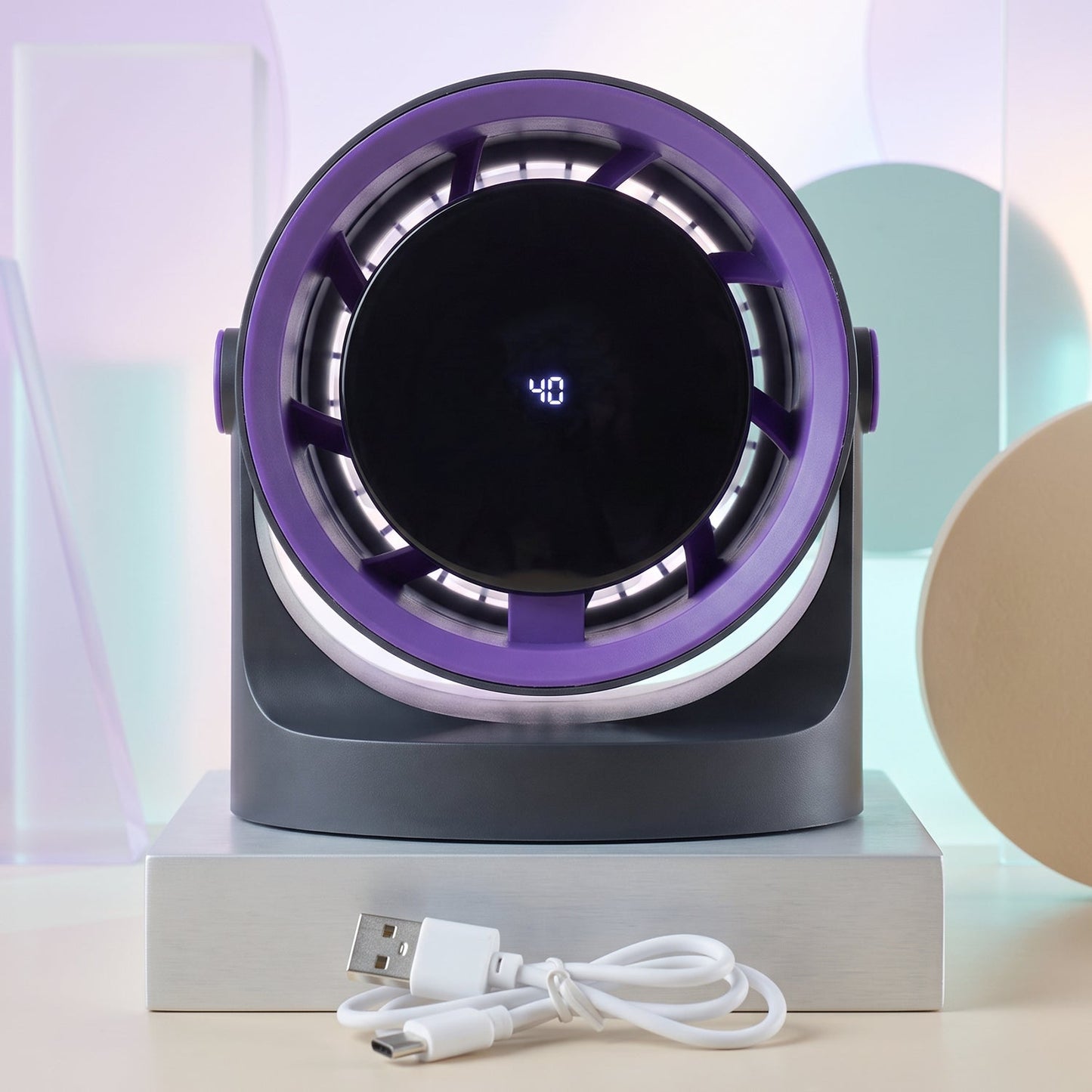 Adjustable table circulator fan for home and office