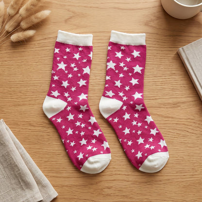 Soft Socks Comfortable Breathable Stretchable Assorted Design Colour (1 Pair)