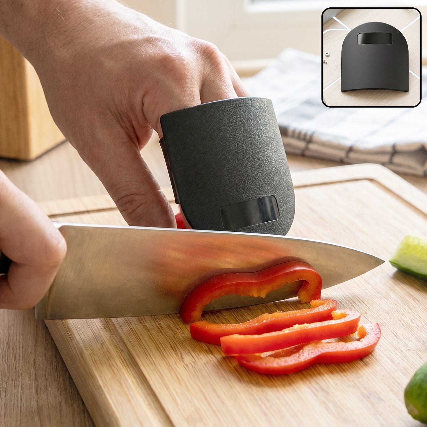 Finger Guard Protector Kitchen Cutting Chopping Safety Tool Mixed Color (1 Pc) product image