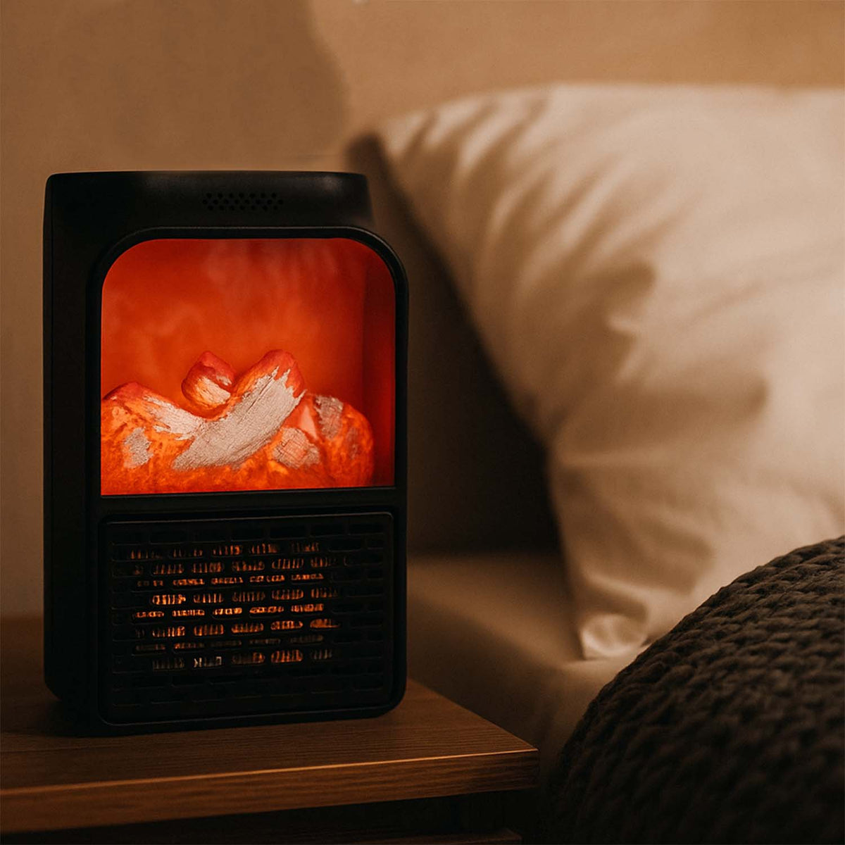 Electric Fireplace Heater – Realistic LED Flame – view 10
