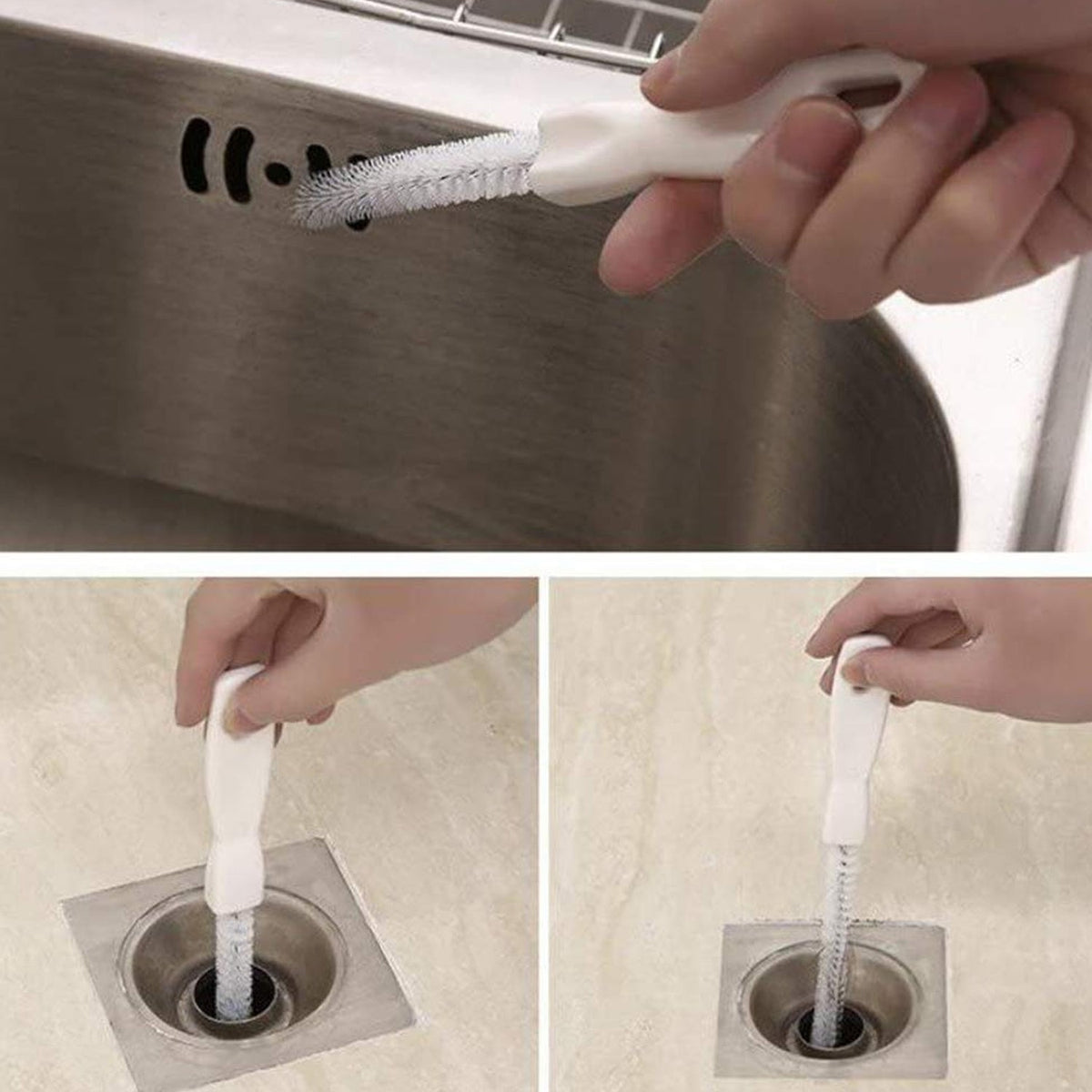 Flexible Drain Cleaning Brush – Long Reach Dual-End Tool – alternate view