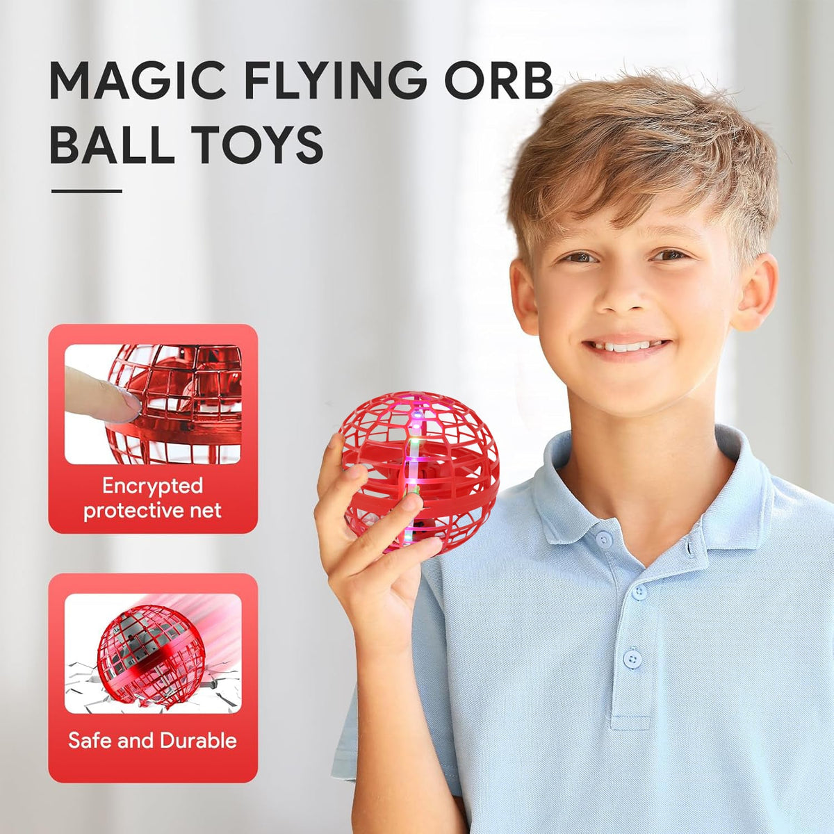 Flying Ball Toy – RGB Lights, 360° Rotation & USB – view 7