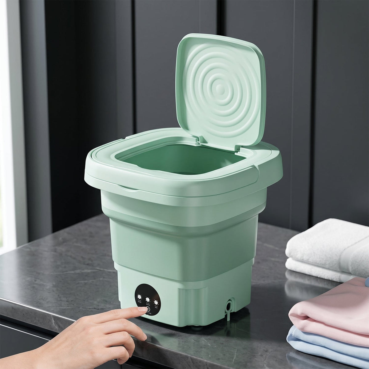 Portable Washing Machine – Mini Folding Washer for Delicates – close-up