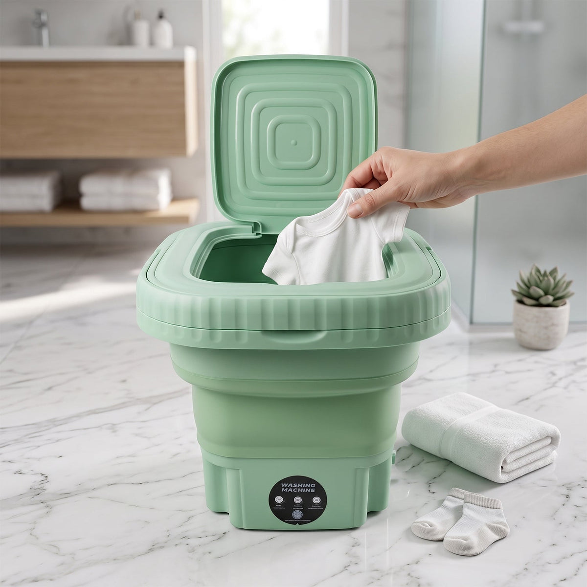 Portable Washing Machine – Mini Folding Washer for Delicates – view 8