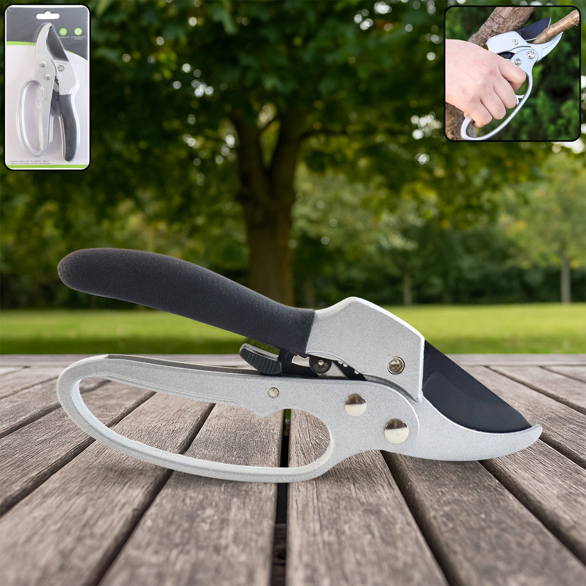 Gardening Pruning Shears – Ergonomic, Sharp SK-5 Blades – close-up