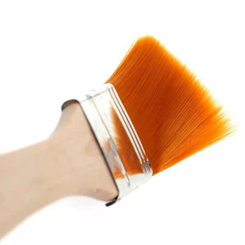 Flat Paint Brush set – Synthetic Bristles & Curved Handles – alternate view