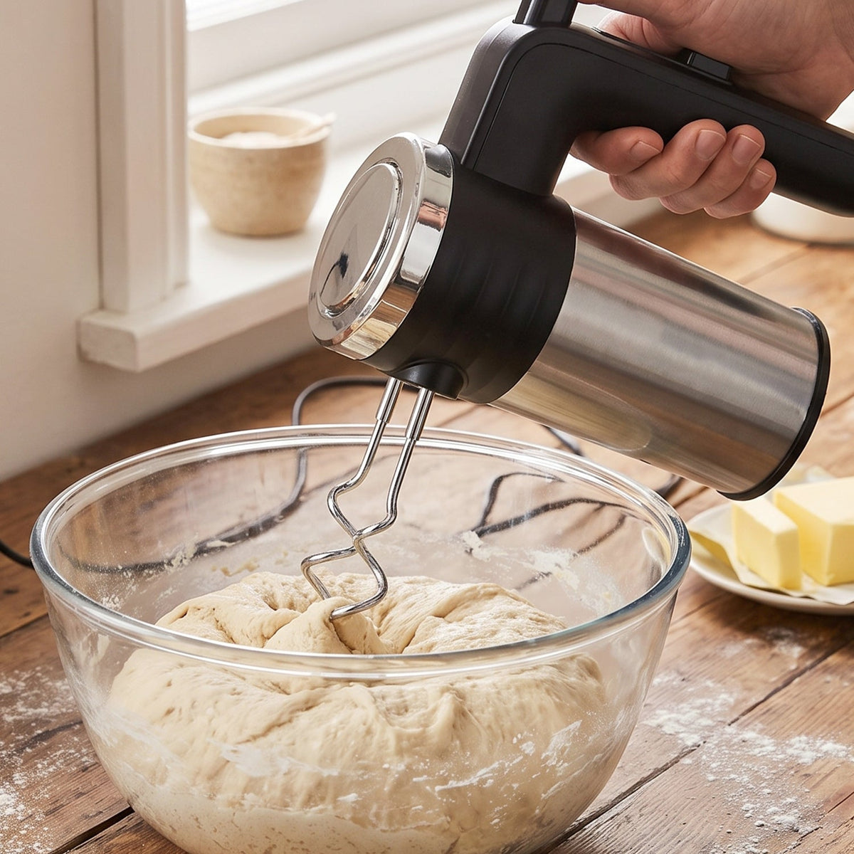 Electric Hand Mixer 500W with Beaters Dough Hooks – view 7