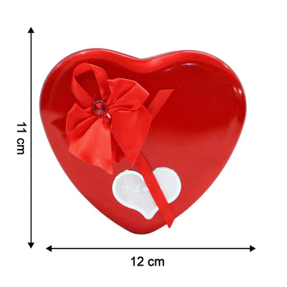 Heart Shape Valentine’s Gift Box with Teddy Bear & Rose – close-up