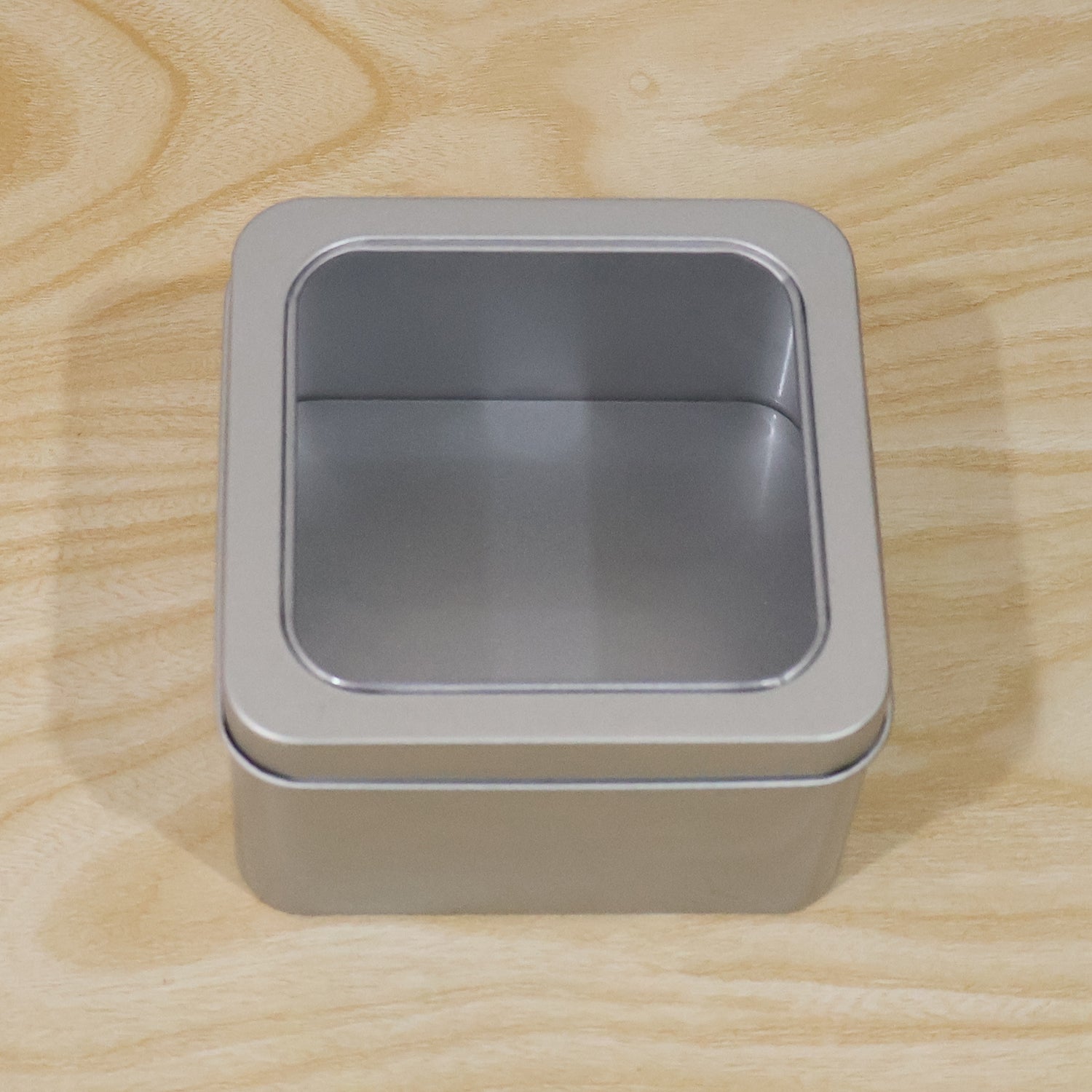 Storage tin box white bg