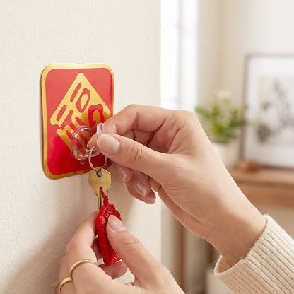 Self Adhesive Wall Hooks, Decorative Strong Sticky Hooks for Keys (10 Pcs Set)