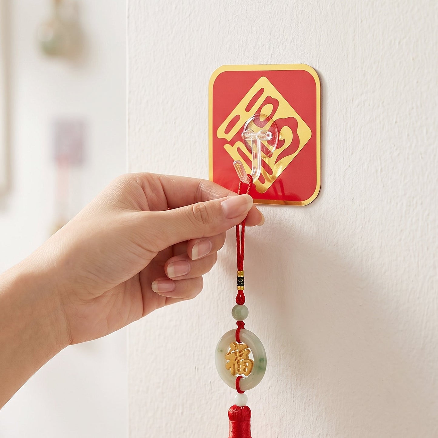 Self Adhesive Wall Hooks, Decorative Strong Sticky Hooks for Keys (10 Pcs Set)