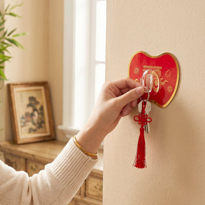 Decorative wall hanger hook with strong adhesive backing