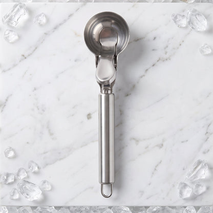 Durable stainless steel scoop for ice cream, dough and melon balls
