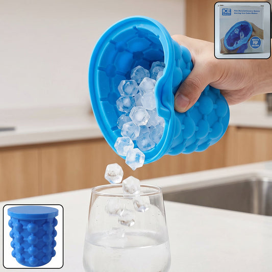 Silicone Ice Cube Maker Cup Squeeze to Pop Mould