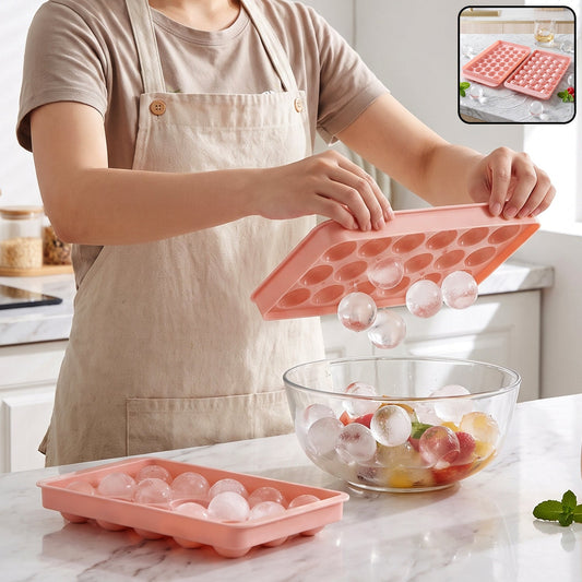 Plastic Round Ice Ball Tray Mould with Flexible Base