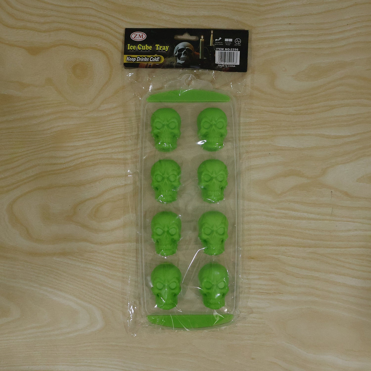 Plastic 8 Grid Ice Cube Tray with Lid Skull Shape Freezer – view 9