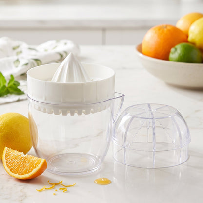 Plastic Mini Manual Citrus Lemon Orange Squeezer with Cup (1 Pc)