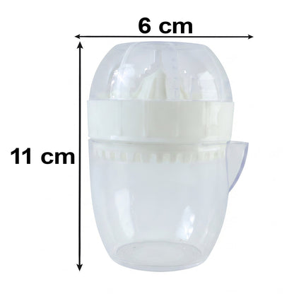 Plastic Mini Manual Citrus Lemon Orange Squeezer with Cup (1 Pc)