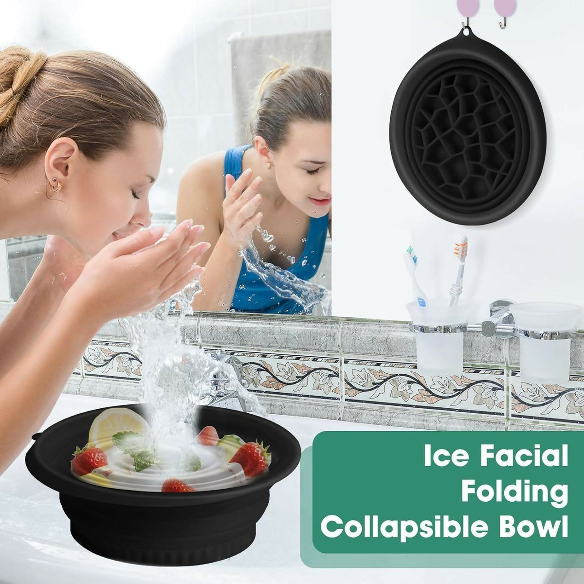 Silicone Face Ice Bowl – Easy Release & Reusable – close-up