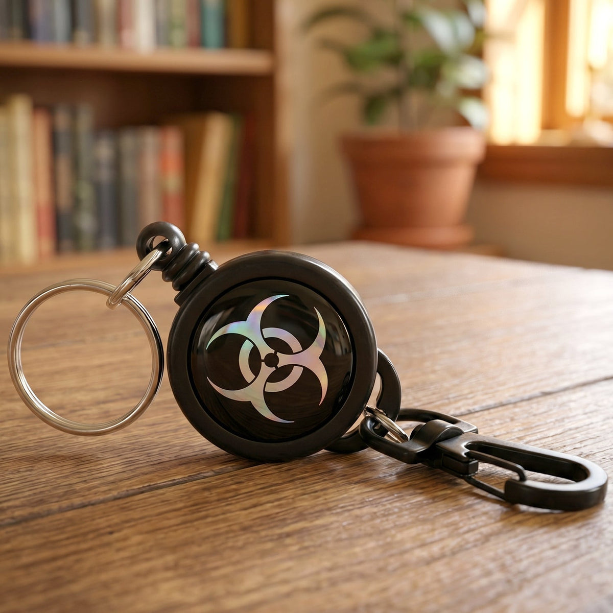 Retractable Keychain – Durable Anti-Lost with Clip – close-up