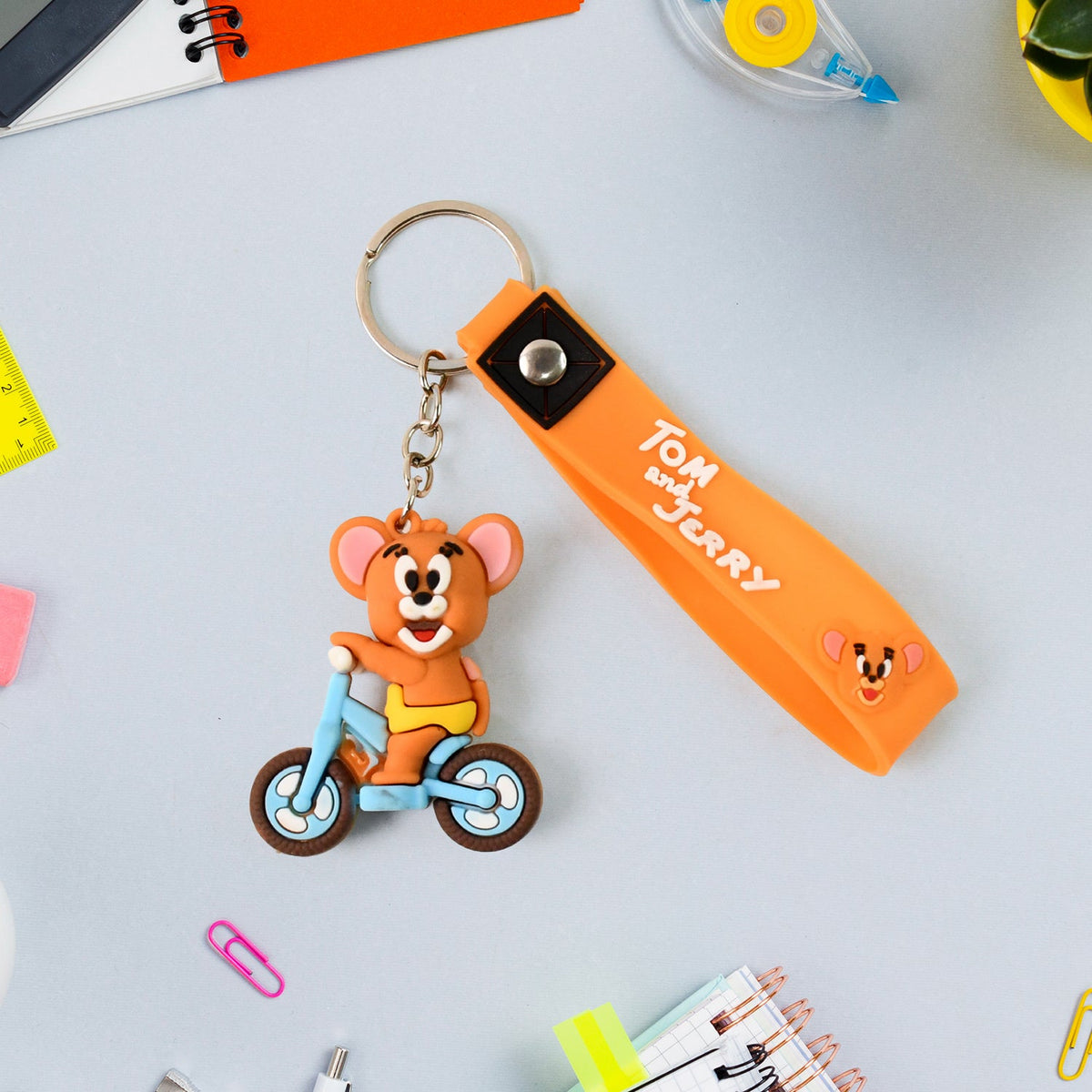 Cartoon Silicone Keychain – Cute 3D Character Bag Charm