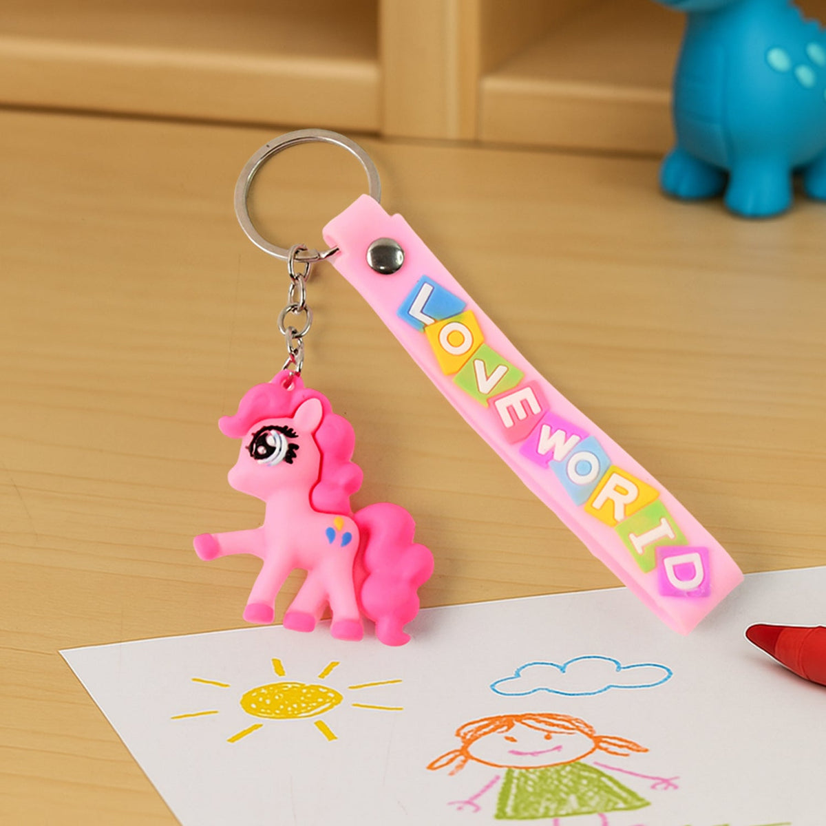 Cartoon Silicone Keychain – Cute 3D Character Bag Charm – view 6
