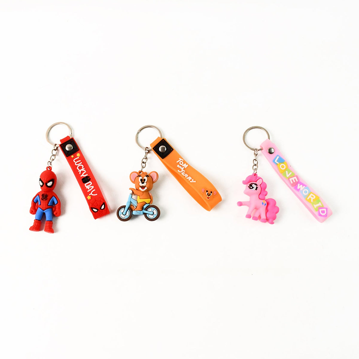 Cartoon Silicone Keychain – Cute 3D Character Bag Charm – alternate view
