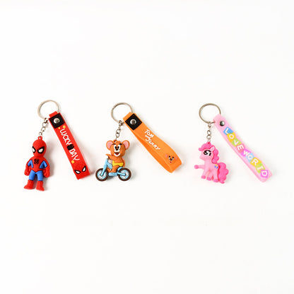 Cartoon Silicone Keychain – Cute 3D Character Bag Charm – alternate view