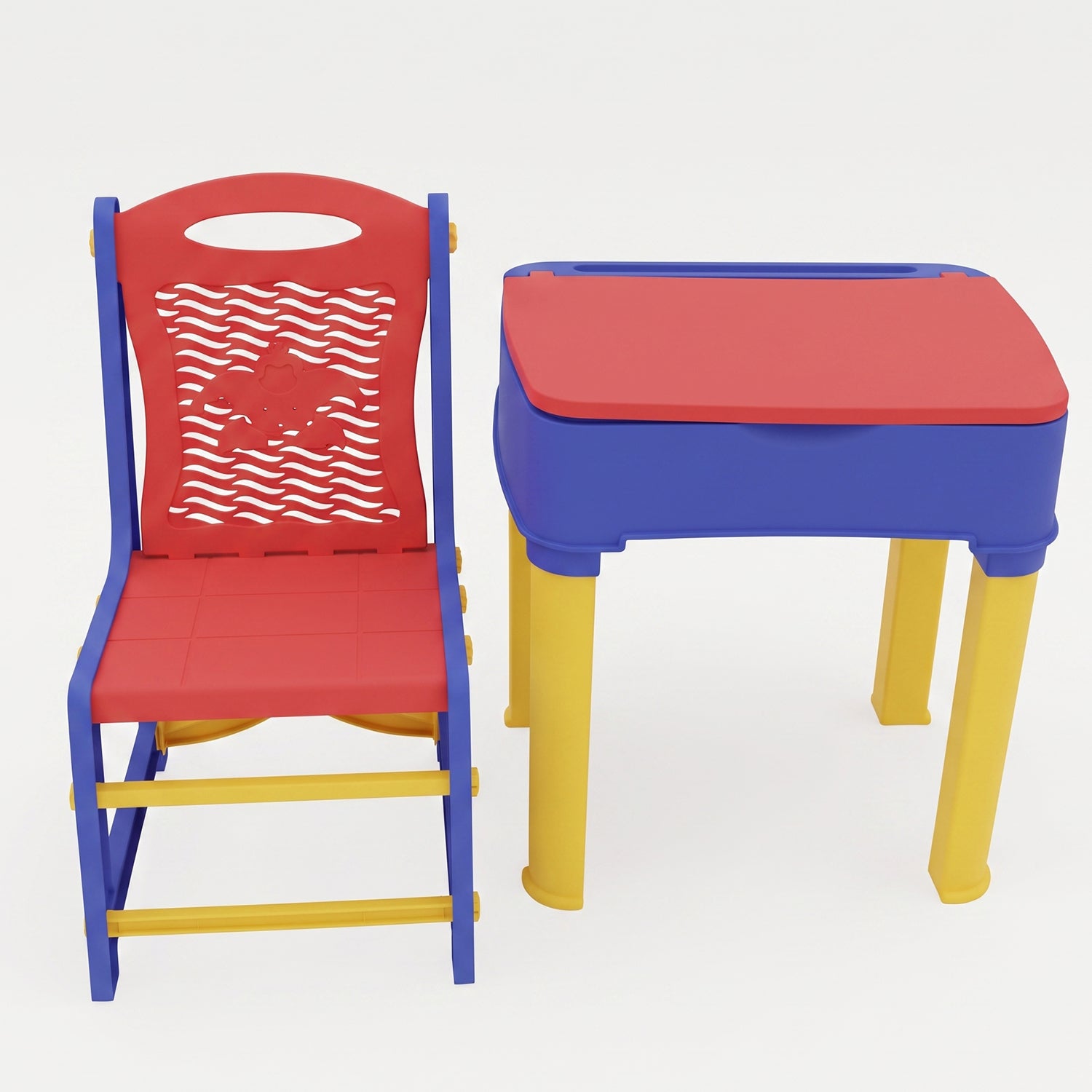 Durable plastic study desk and chair for kids at home