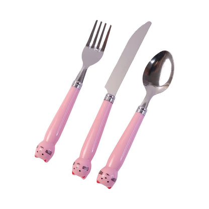 Travel-friendly kids cutlery set with case