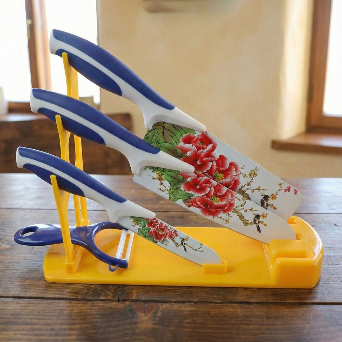 Plastic Kitchen Knife Stand – Durable & Space-Saving – detail view