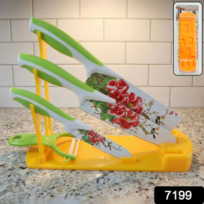 Plastic Kitchen Knife Stand – Durable & Space-Saving – side view