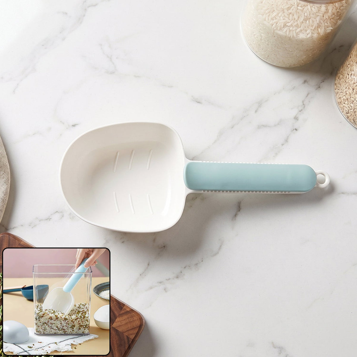 Plastic Measuring Spoon – Multi-Purpose Flour & Rice Scoop