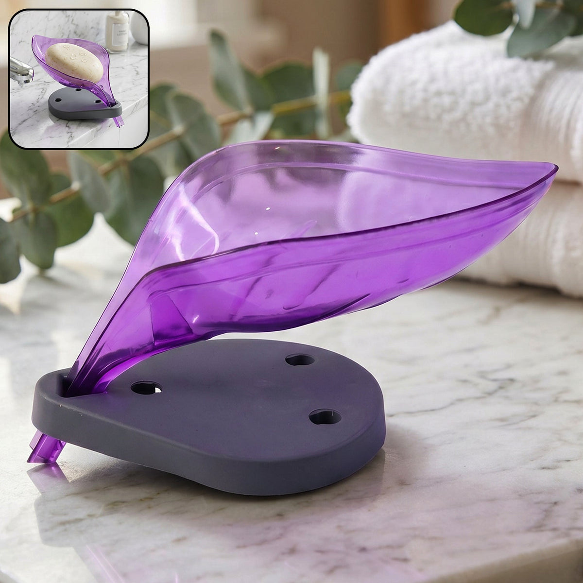 Leaf Shape Soap Tray – Self-Draining Holder