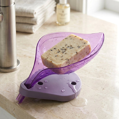 Leaf Shape Soap Tray – Self-Draining Holder – alternate view
