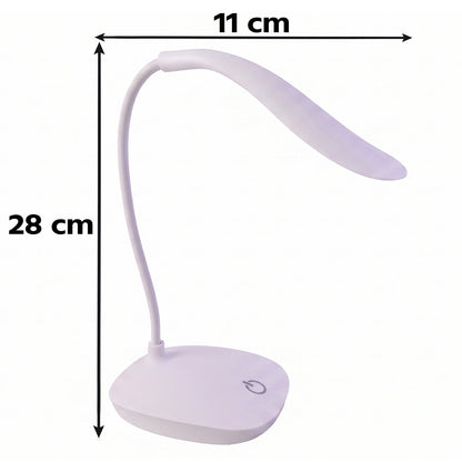 Adjustable eye care desk light with soft, flicker free LED glow
