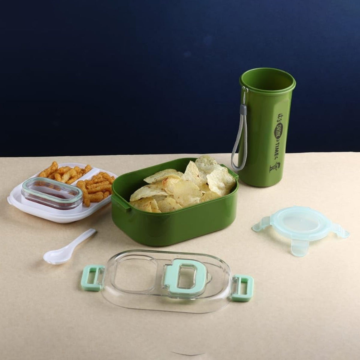 Leakproof Lunch Box set – BPA-Free with Tumbler & Cutlery – alternate view